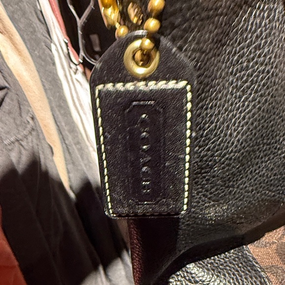 Coach Black and Brown Shoulder Bag with Gold Accents - Picture 8 of 8